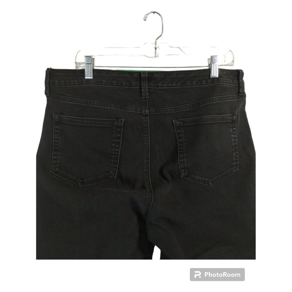 Charter Club Jeans Size 16 Bristol Skinny Zip Cotton Poly Blend Black Casual - Picture 6 of 12